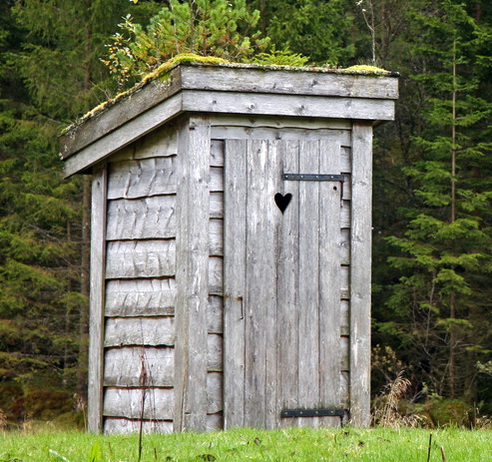 Associated image for entry 'outhouse;  a privy (place to defecate)'